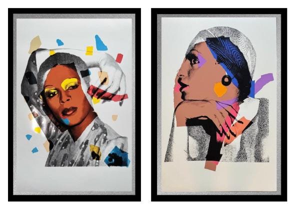 Full sized Andy WARHOL - 2 Piece Pkg. "LADIES and GENTLEMEN"- 2 Screenprints- Shipped Flat- Best Quality- Pride Month Sale!